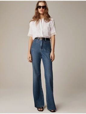 J. Crew Vintage Flare Jean Lexi Kay Wash Blue High Rise Retro Boho US 27